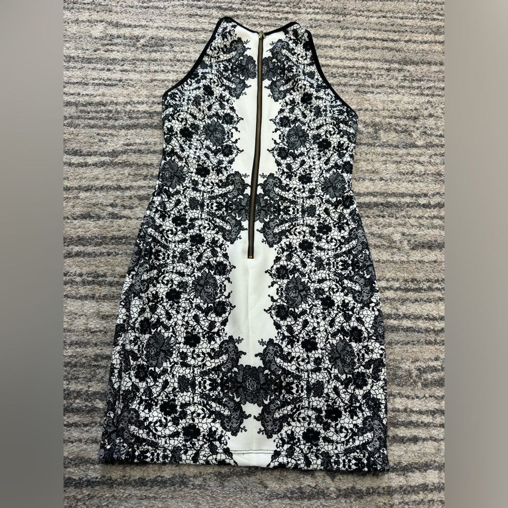 B Darlin Black and White Lace Mini Dress - Picture 2 of 3